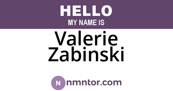 Valerie Zabinski