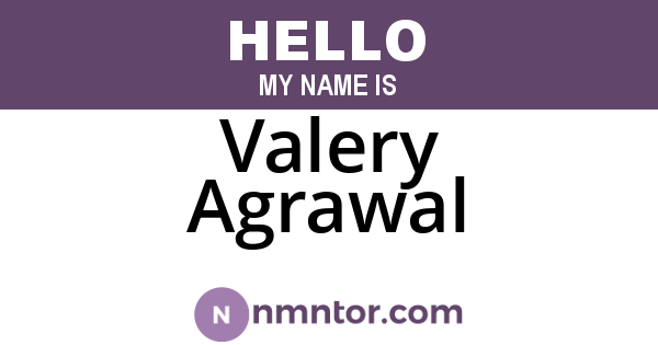 Valery Agrawal