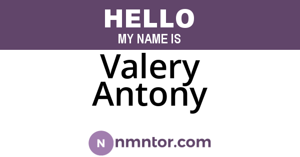 Valery Antony