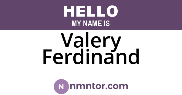 Valery Ferdinand