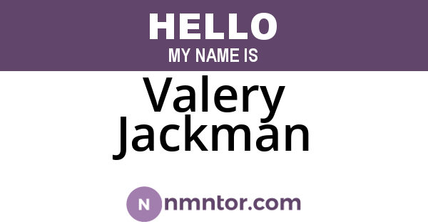 Valery Jackman