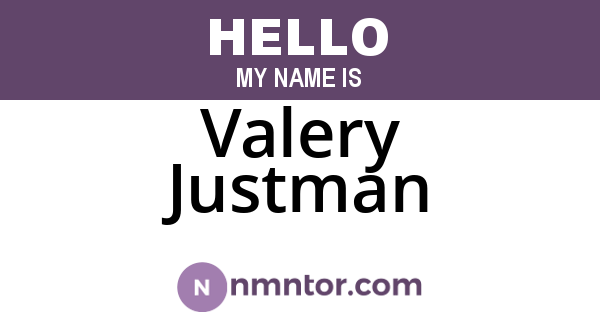 Valery Justman