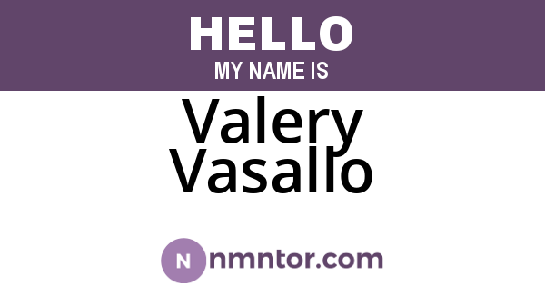 Valery Vasallo