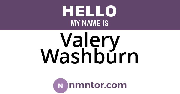 Valery Washburn