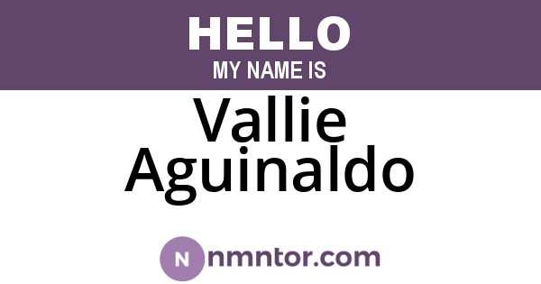 Vallie Aguinaldo