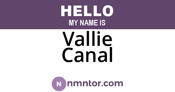 Vallie Canal