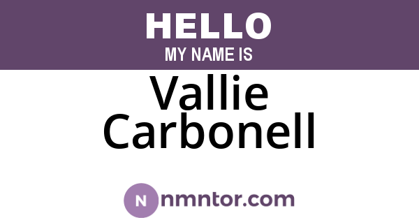 Vallie Carbonell