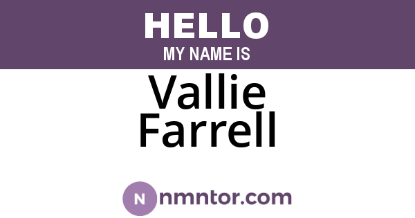 Vallie Farrell