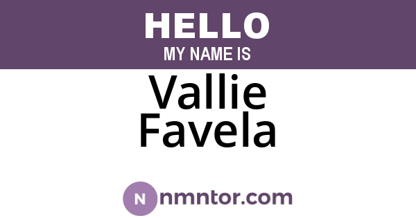 Vallie Favela