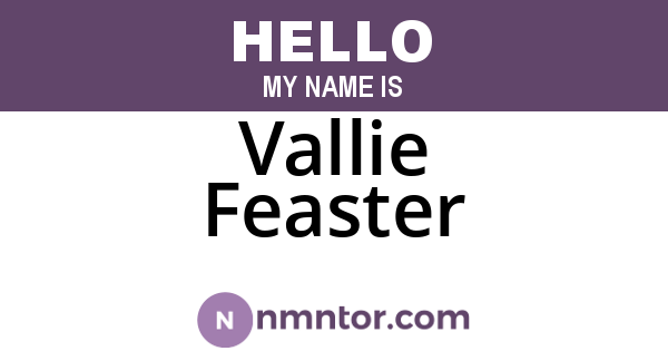 Vallie Feaster