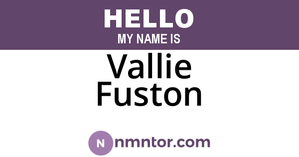 Vallie Fuston