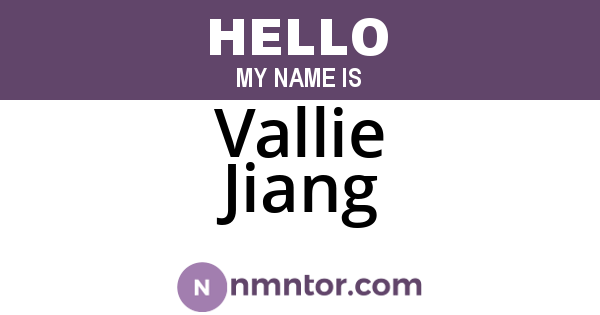 Vallie Jiang