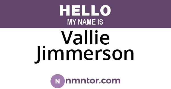 Vallie Jimmerson