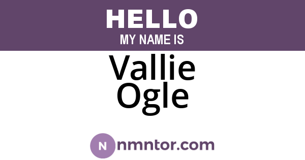 Vallie Ogle