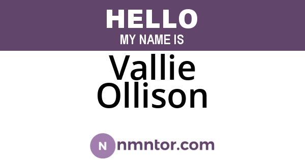 Vallie Ollison
