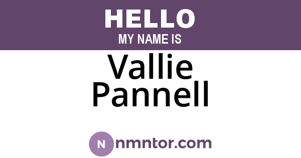 Vallie Pannell
