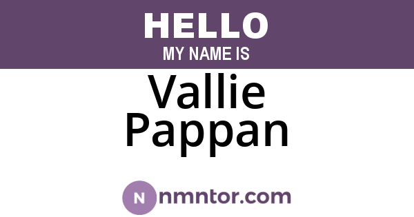 Vallie Pappan