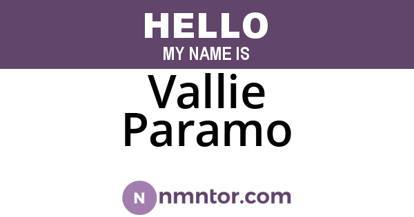 Vallie Paramo