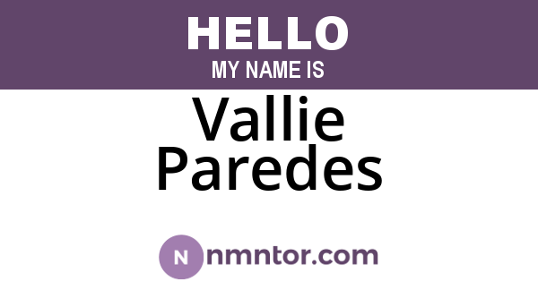 Vallie Paredes