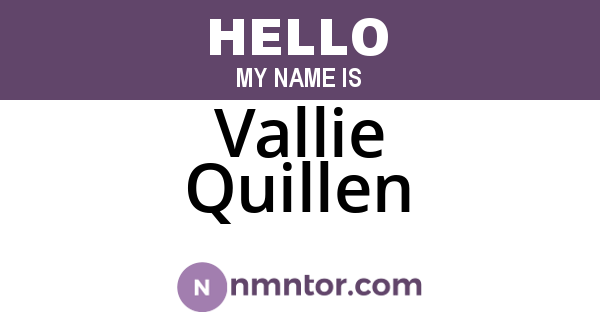 Vallie Quillen