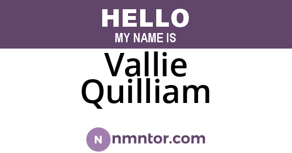 Vallie Quilliam