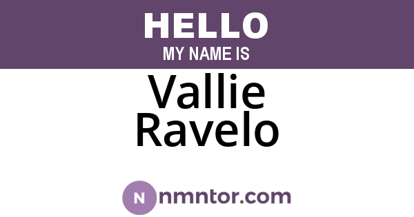 Vallie Ravelo