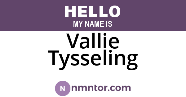Vallie Tysseling