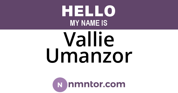 Vallie Umanzor
