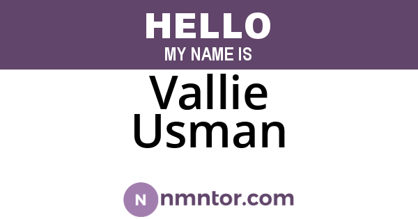 Vallie Usman