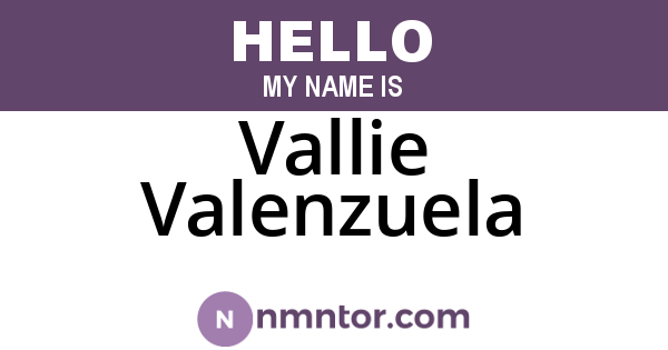 Vallie Valenzuela