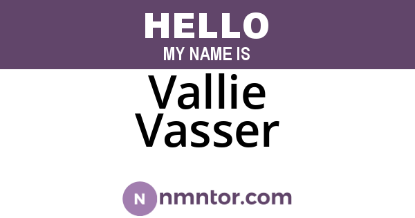 Vallie Vasser
