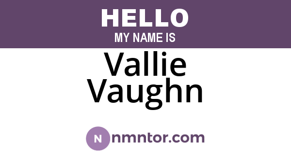 Vallie Vaughn