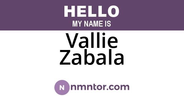Vallie Zabala