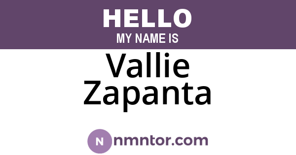 Vallie Zapanta
