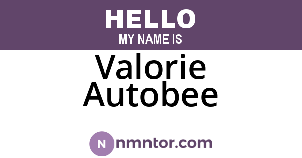 Valorie Autobee