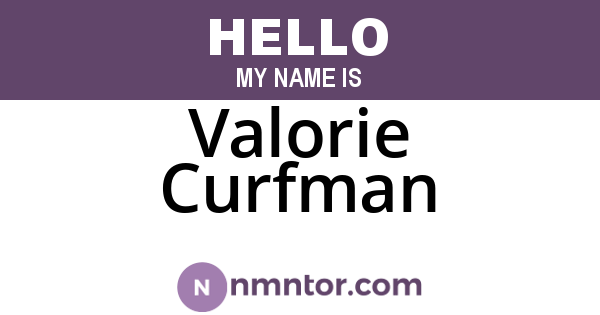 Valorie Curfman