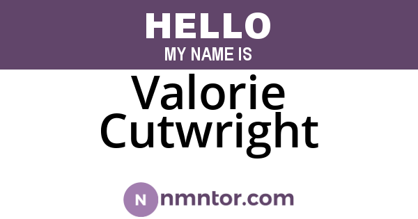 Valorie Cutwright