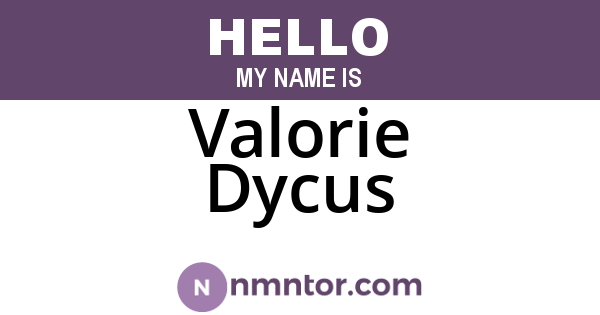 Valorie Dycus