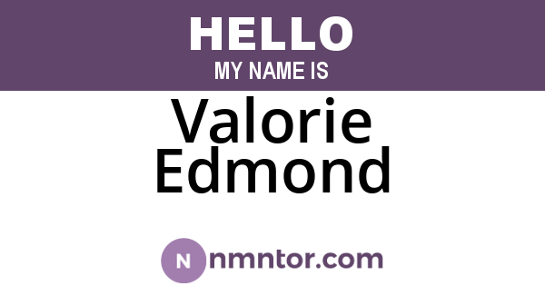 Valorie Edmond