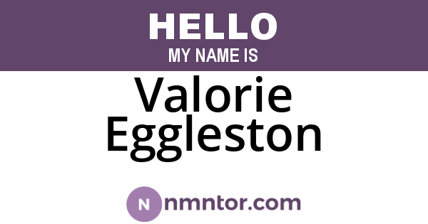 Valorie Eggleston