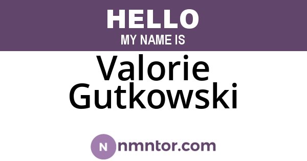 Valorie Gutkowski