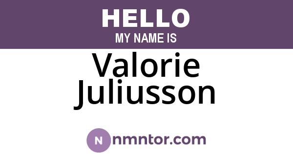 Valorie Juliusson
