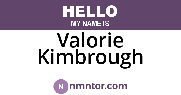 Valorie Kimbrough