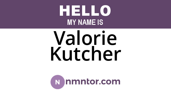 Valorie Kutcher