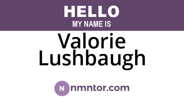 Valorie Lushbaugh
