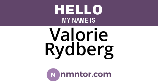 Valorie Rydberg