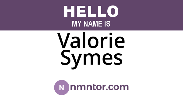 Valorie Symes