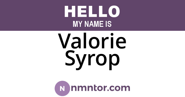 Valorie Syrop