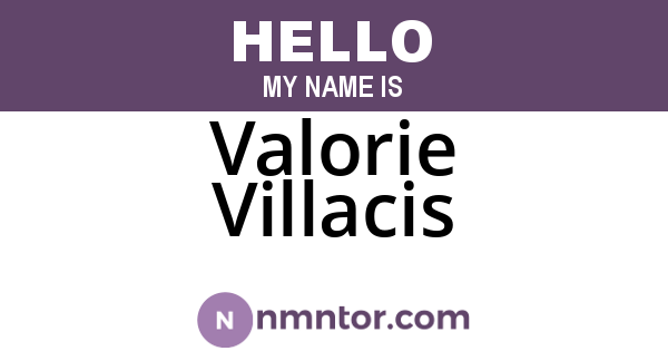 Valorie Villacis