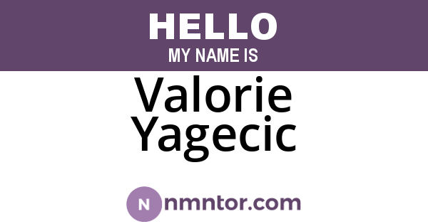 Valorie Yagecic
